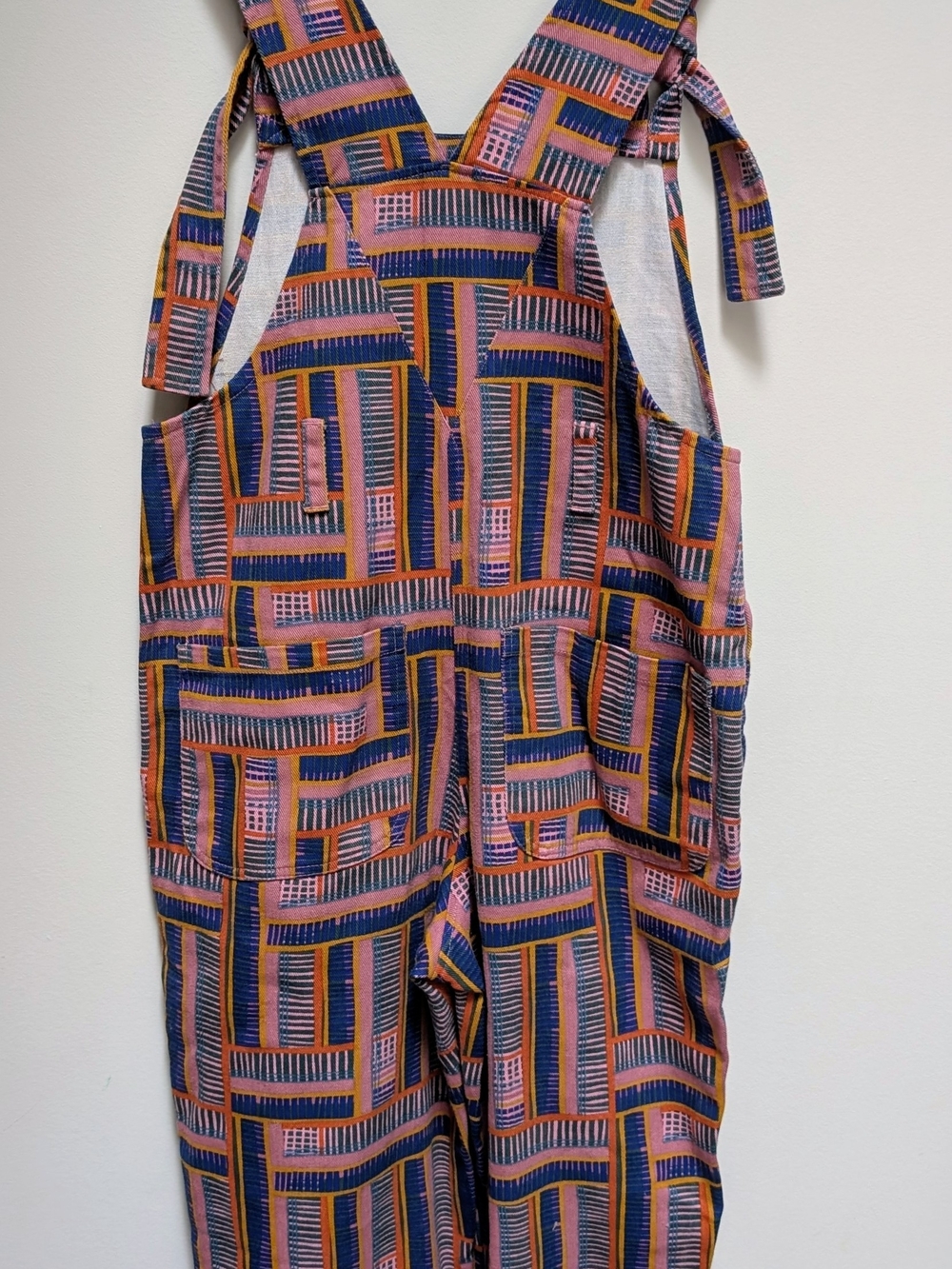 Lucy & Yak Original Dungarees in Digital Glitch Pink & Blue Size Small (8) - Picture 2 of 7